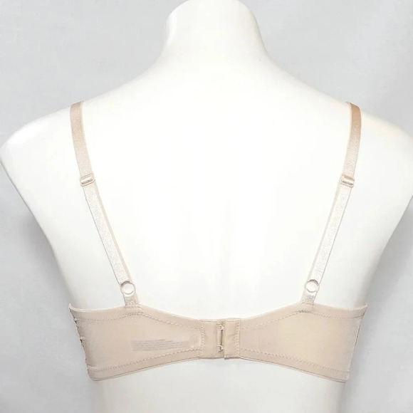 34D Gilligan O'Malley Favorite Plunge Push Up Underwire Bra Mochachino Nude NWT - Picture 3 of 3